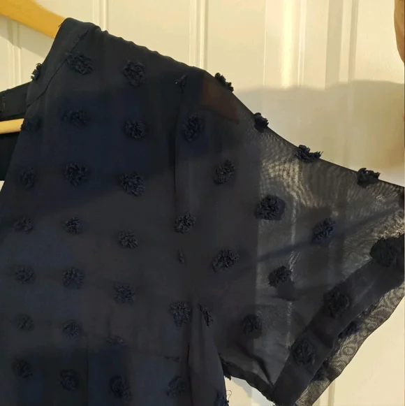 MIHOLL Navy Textured Dress Size Small - Picture 5 of 7